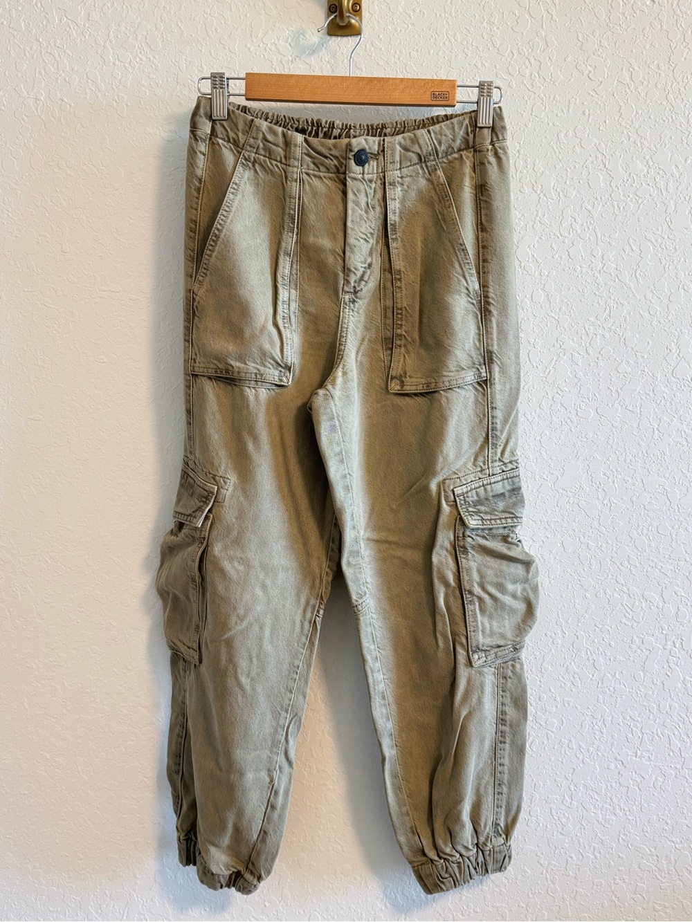 AllSaints Olive Green Cargo Jogger Pants